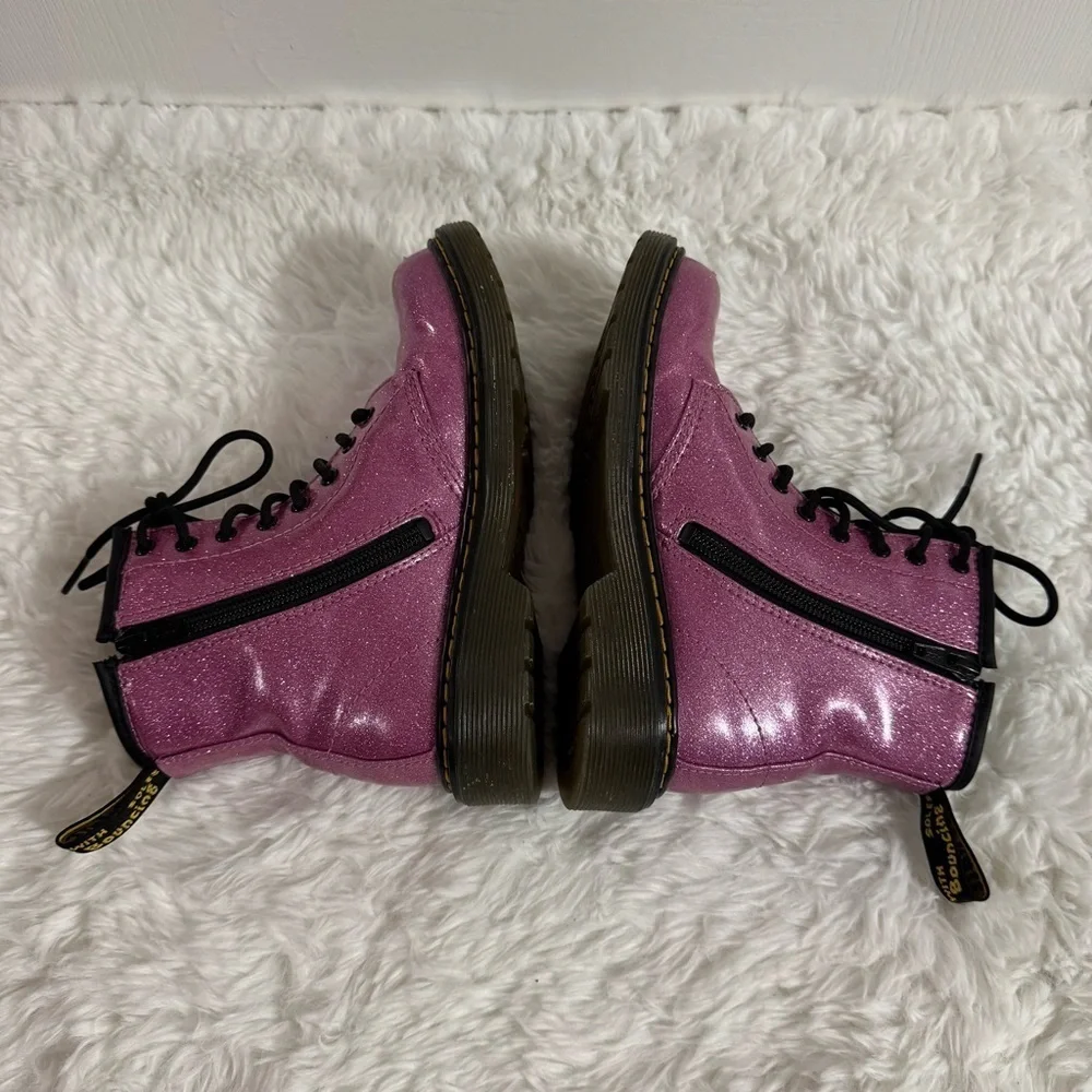 Dr. Martens Pink Patent Leather Combat Boots Size 2